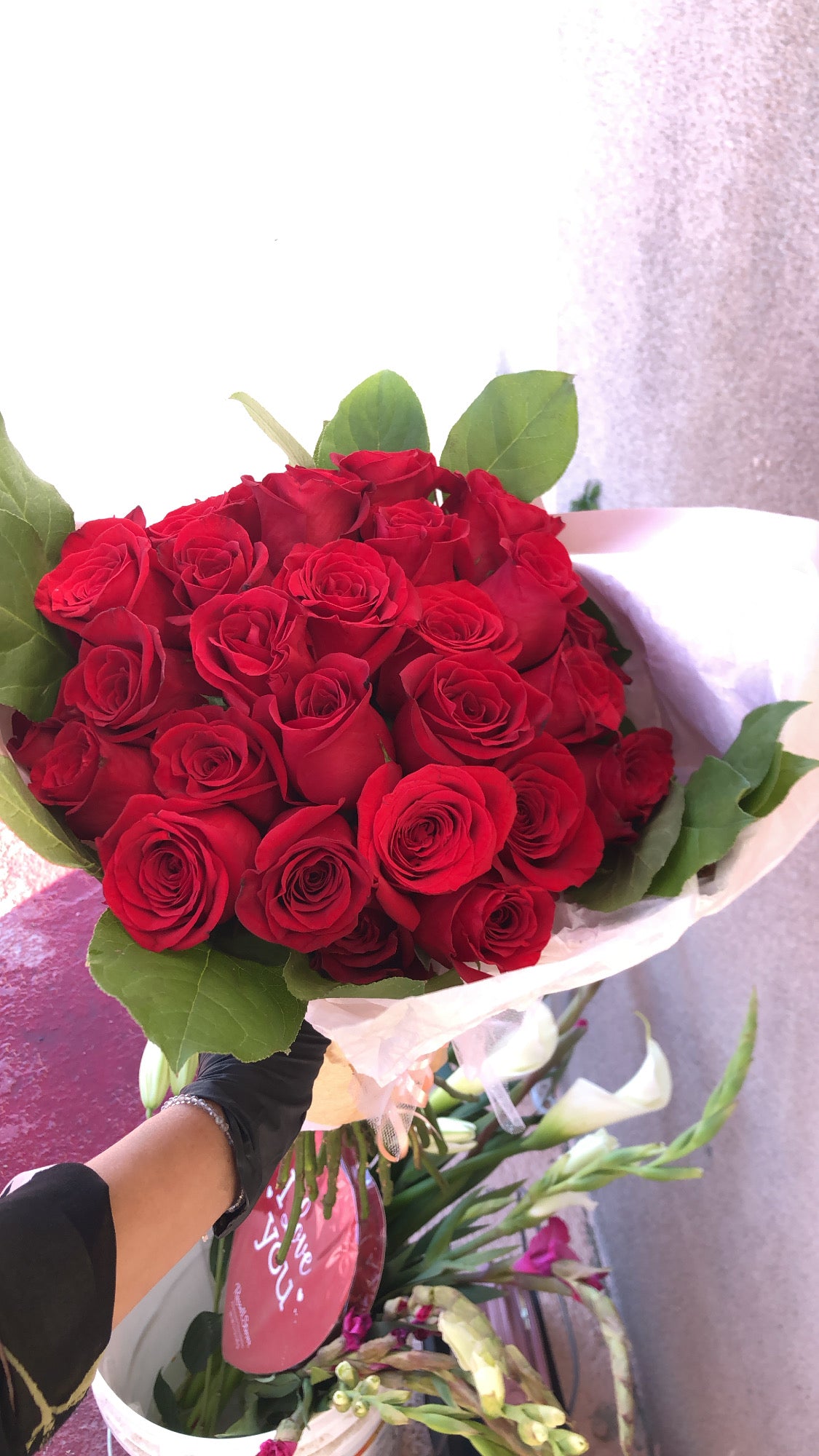 24 Wrapped Roses